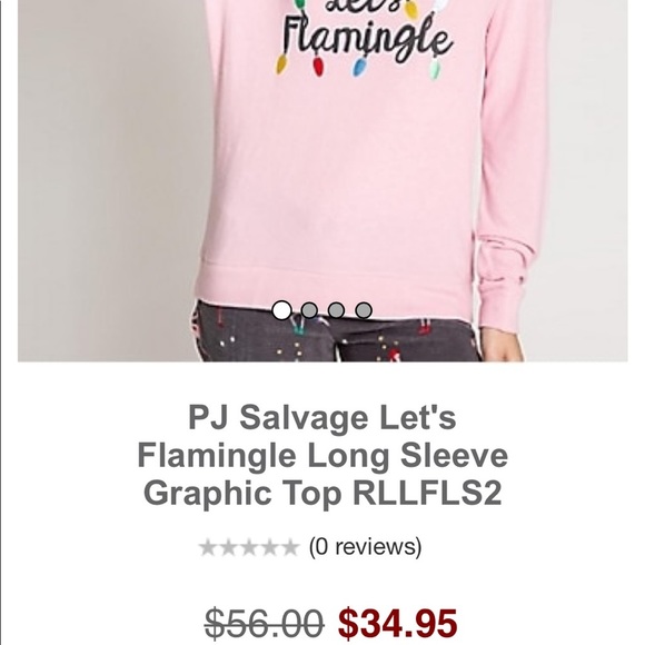PJ Salvage Let's Flamingle Long Sleeve Graphic Top 🤩 S1 - Picture 5 of 9